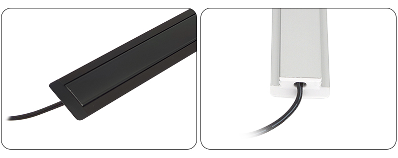 Recessed all black led strip light