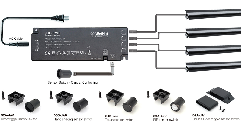 Recessed Wooden LED Strip Shelf Light