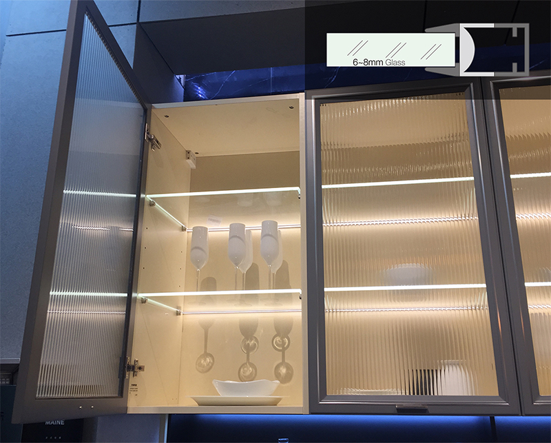 Glass Shelf Cabinet strip light