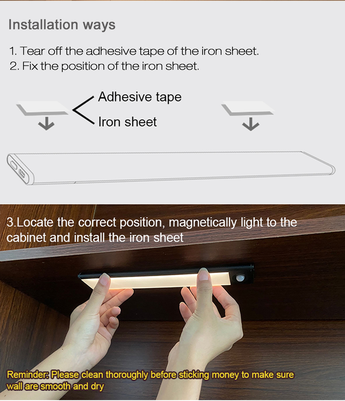  Led Closet Light With Wireless Switch