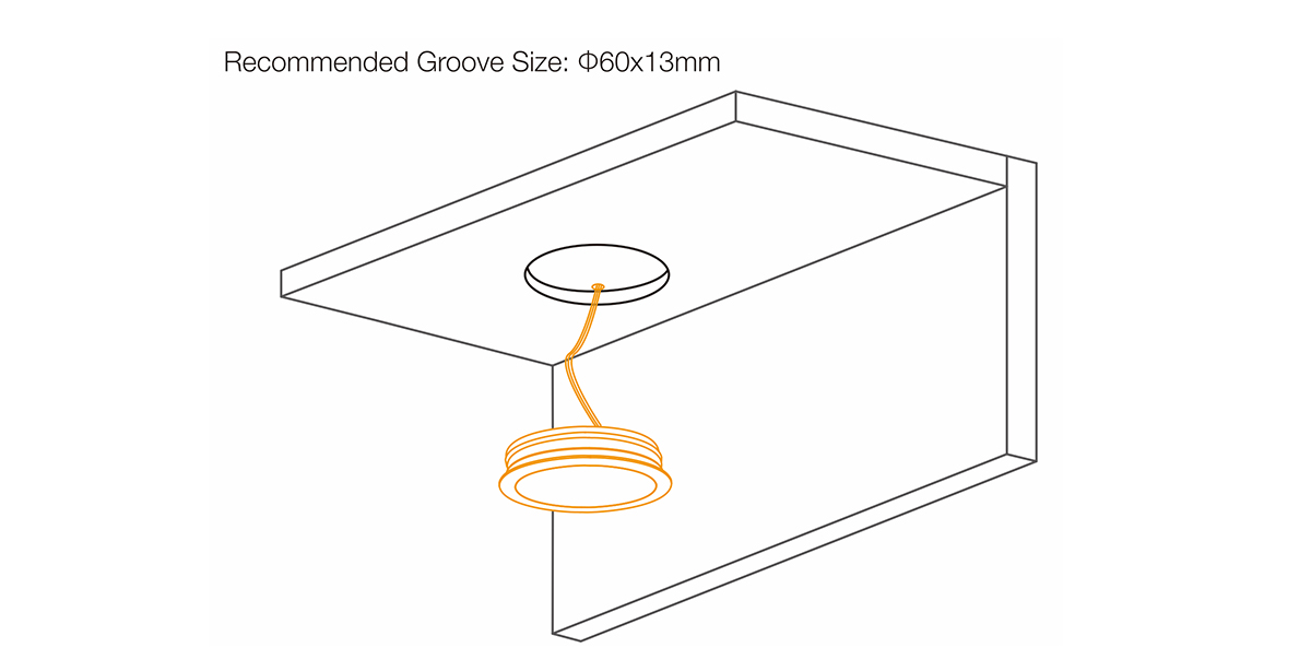 IQ01-Multi-cabinets small spotlight-Recessed Installation