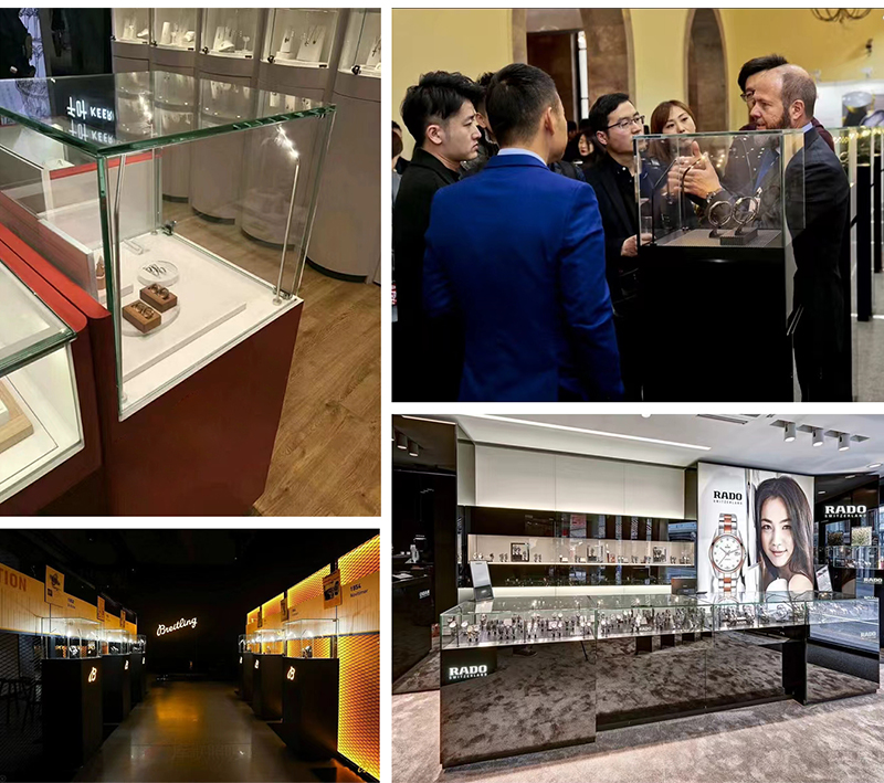 glass display cabinet lights