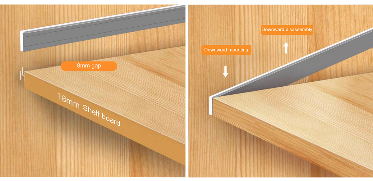 MH02A-12V/24V Wooden shelf strip light