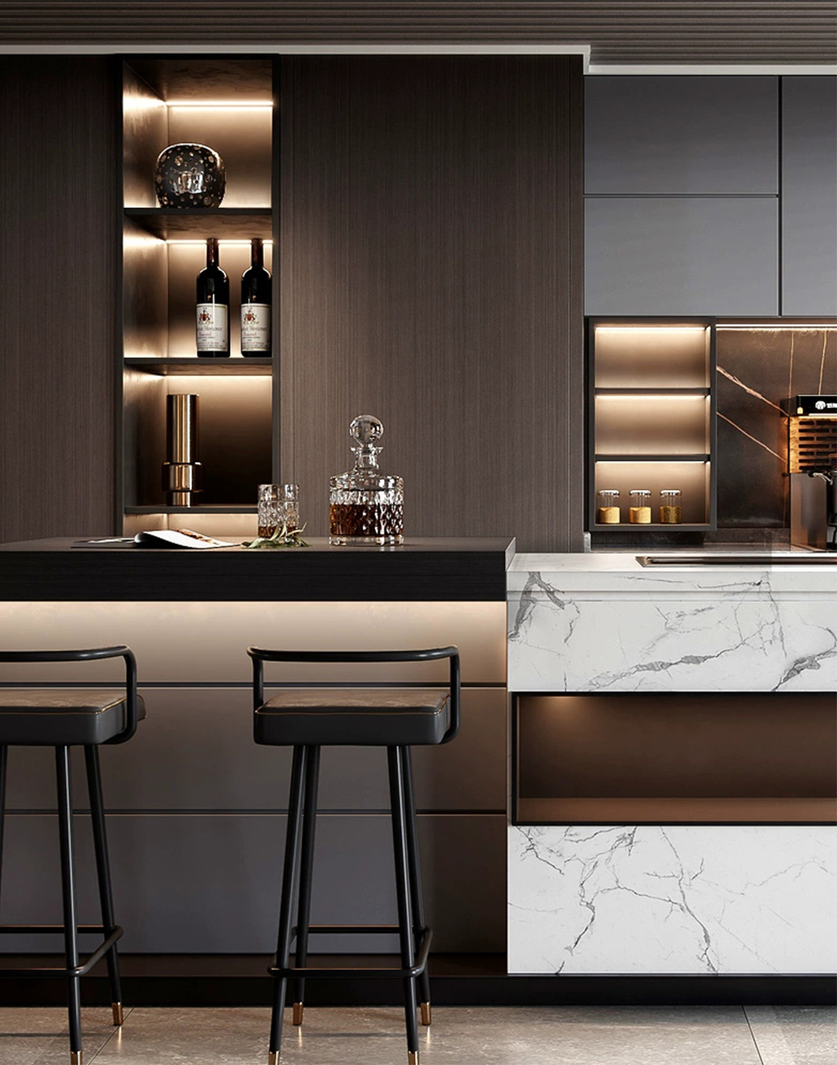 MH02A-Recessed Shelf led strip light