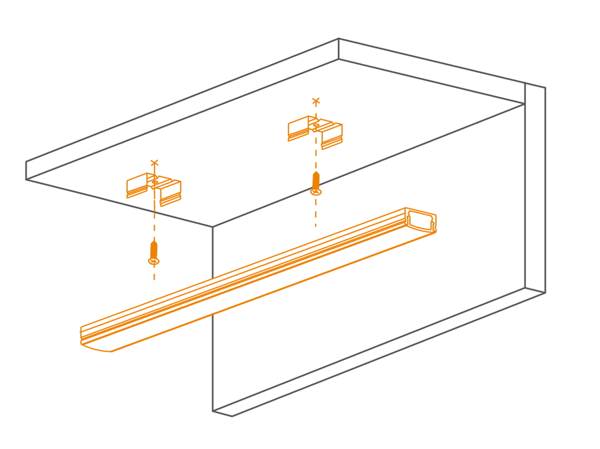 MH05A-Led Cabinet Light-installation mount